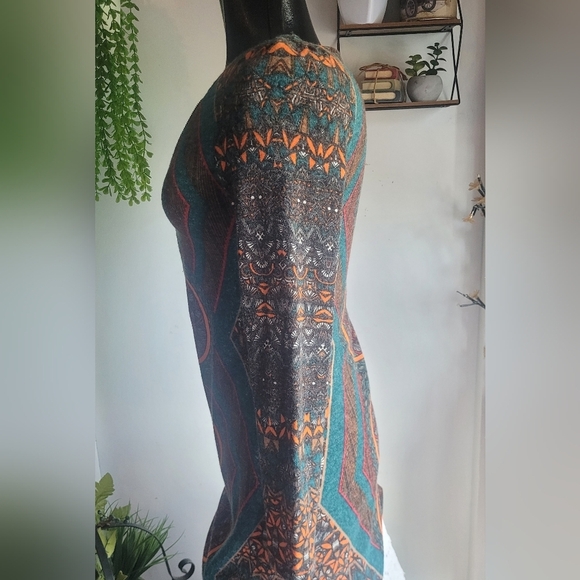 Aryeh multi colored abstract sweater dress Size S - Picture 5 of 6